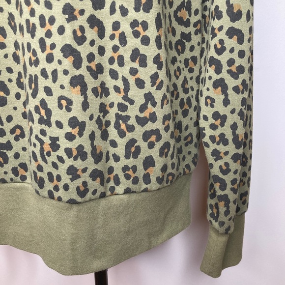 DJAB green leopard print sweater SIZE MD - Picture 3 of 9